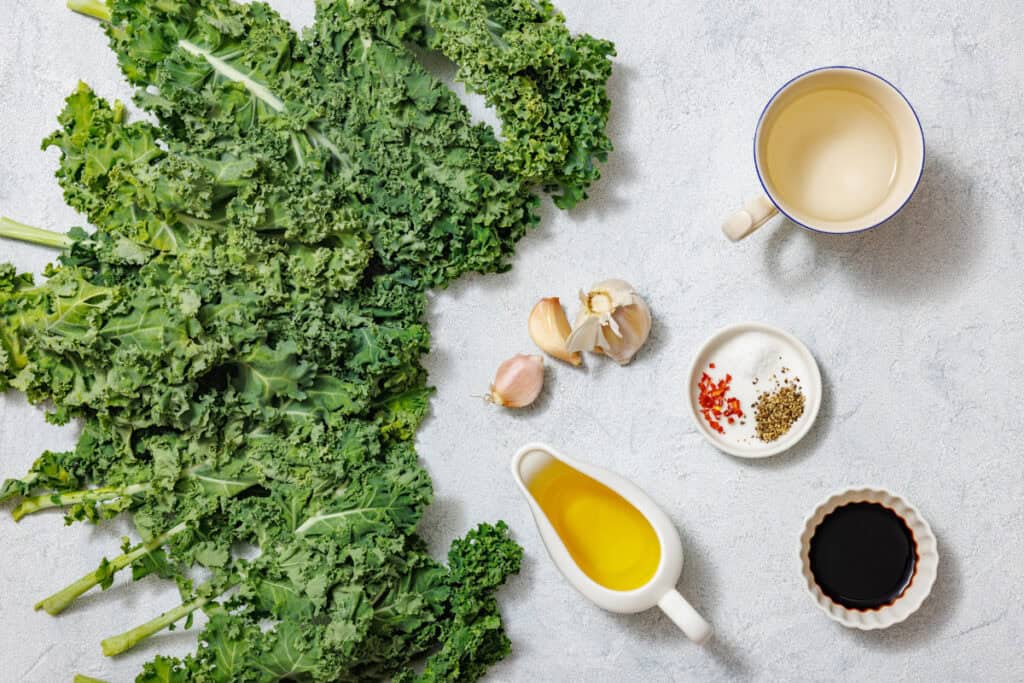 Ingredients for Sauteed Kale.