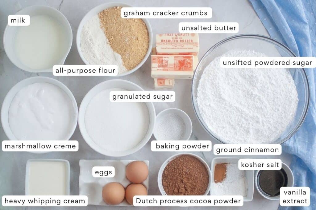 Labeled ingredient photo for Graham Cracker Cake.