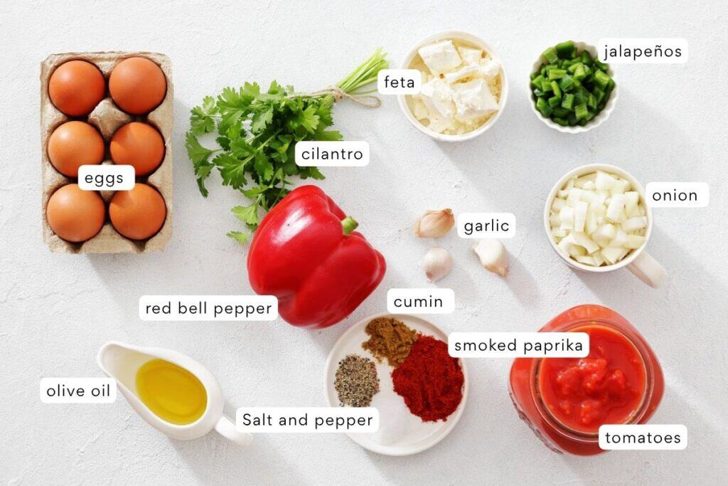 Fresh eggs, herbs, and vegetables for delicious cooking.