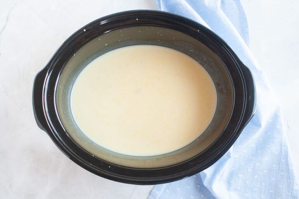 Add the milk and blend.