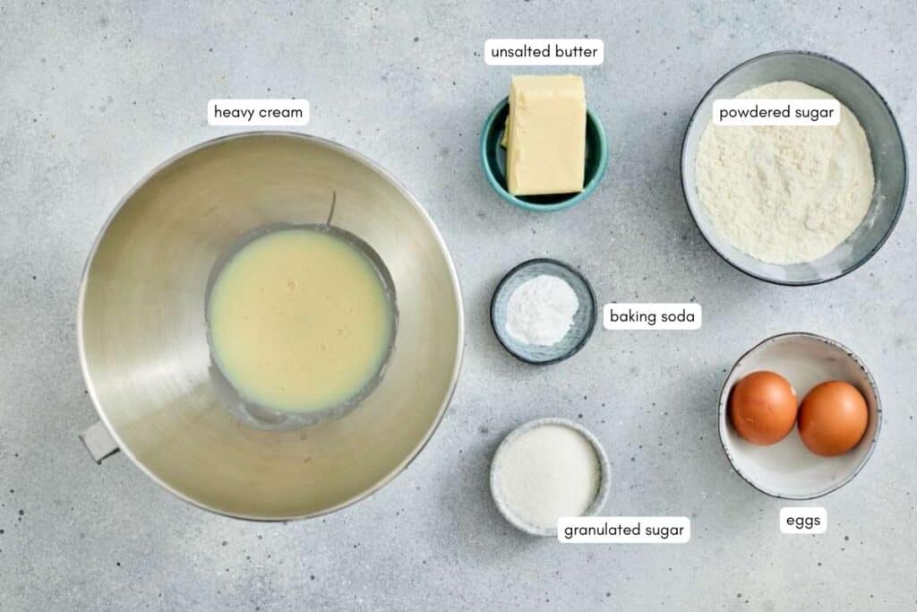 Ingredients for the frosting.